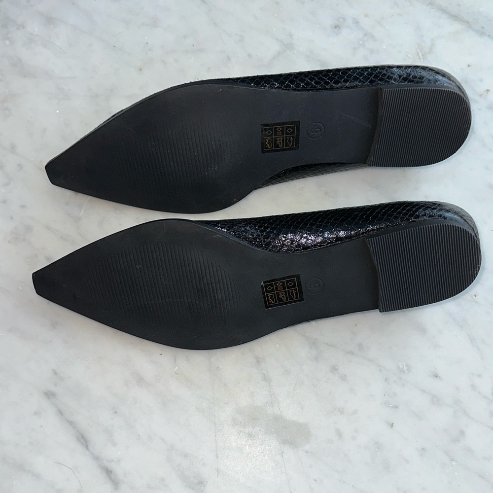NEW ASOS Design Lifetime Pointed Black Ballet Flat - Picture 4 of 4